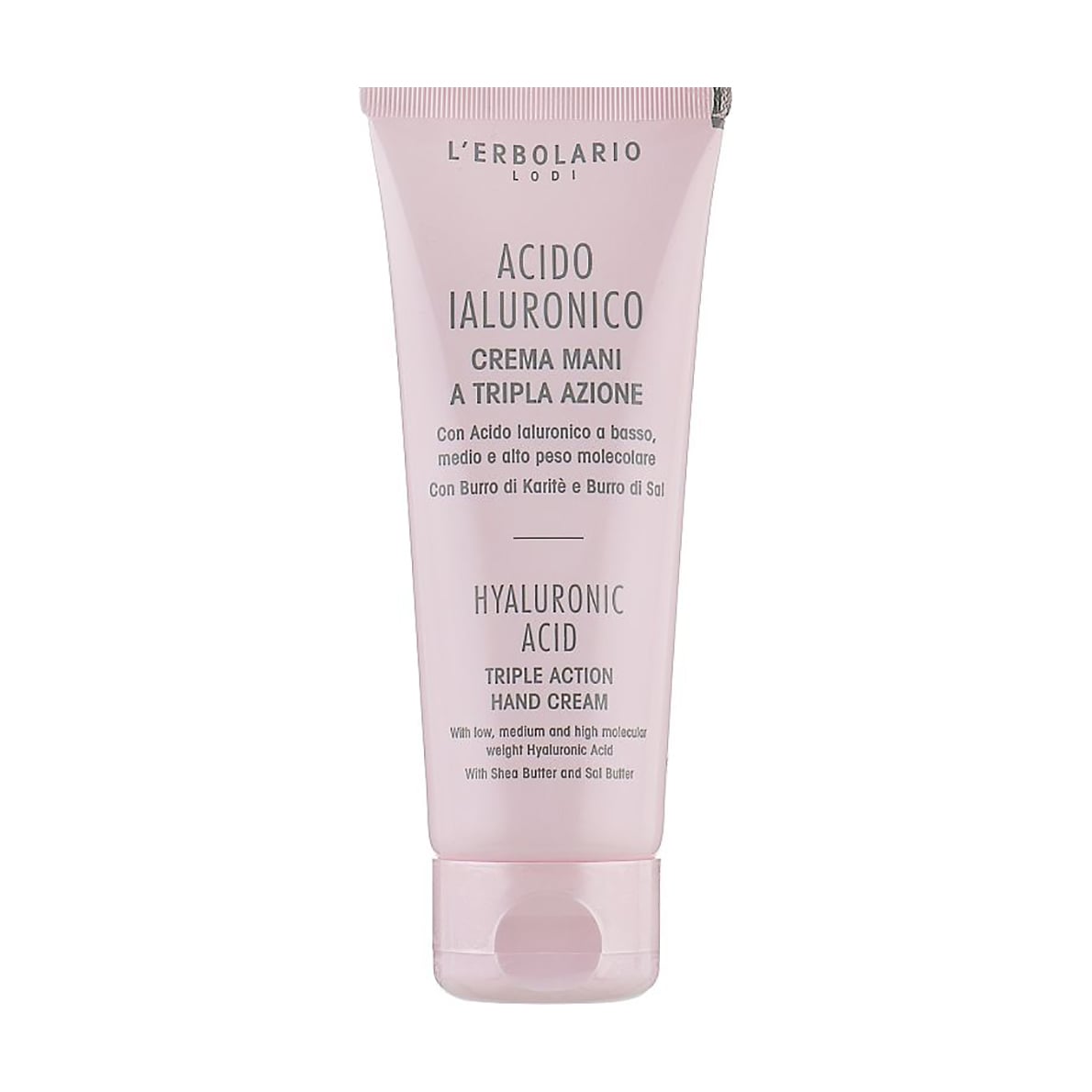 Зволожувальний крем для рук L'Erbolario Hyaluronic Acid Triple Action Hand Cream з гіалуроновою кислотою, 75 мл